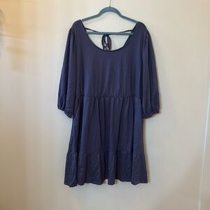 Blue Torrid Dress With Tie Back
